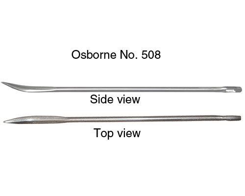 Size 2-1/2 Osborne 12 Pk Curved 3 Square Point Needles Heavy #502-2-1/2 C.S 